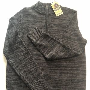 Urban Pipeline Men's 1/4 Zip Sweater Gray & Black Black Tie Marble Style Size M